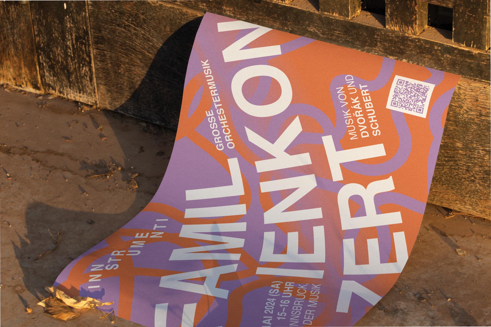 Konzertplakat mit Text über Musik von Dvořák und Schubert