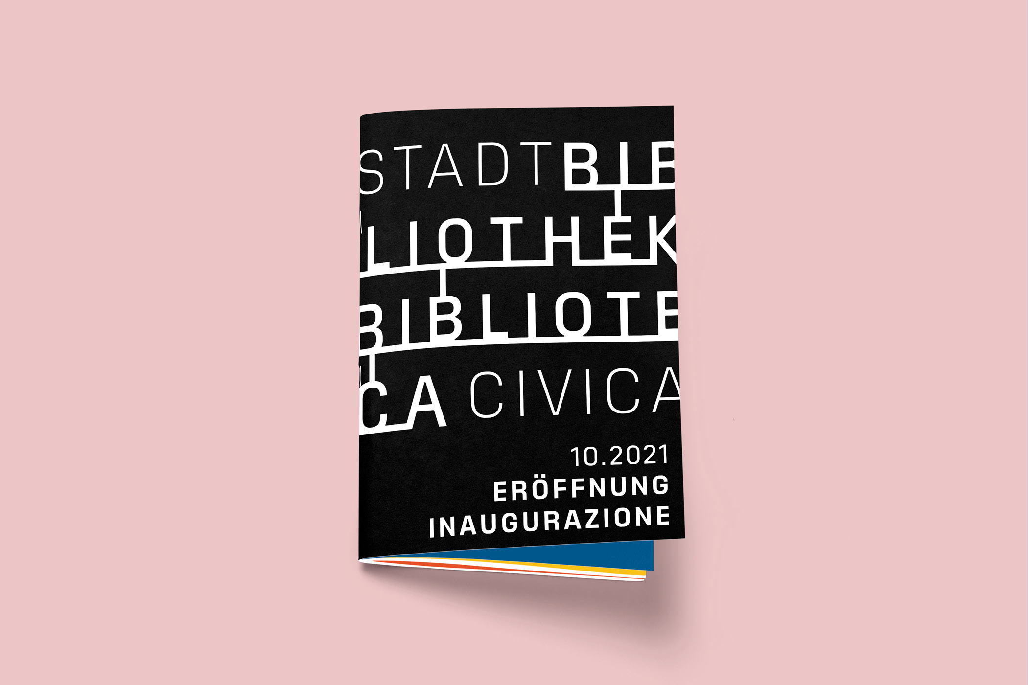 Broschüre zur Eröffnung der Stadtbibliothek Brixen, Oktober 2021